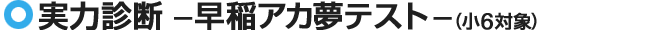 [Kコース生対象イベント]実力診断～早稲アカ夢テスト～