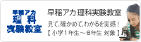 早稲アカ理科実験教室 | 見て、確かめて、わかるを実感！【小学1年生～6年生対象】