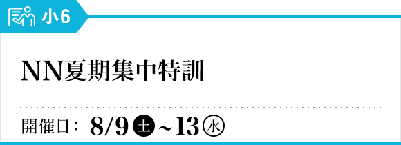 NN夏期集中特訓