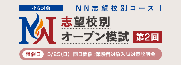 NN志望校別オープン模試［第2回］