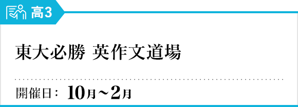 東大必勝 英作文道場