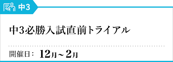 中3必勝入試直前トライアル