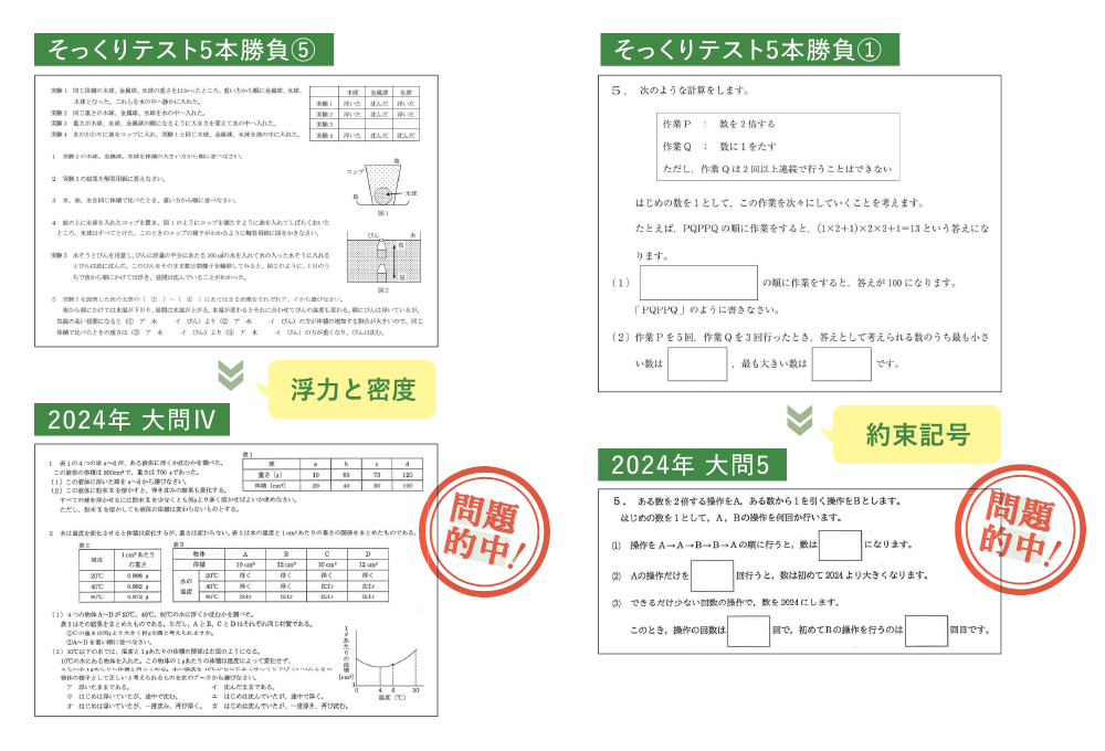 女子学院中 出題問題