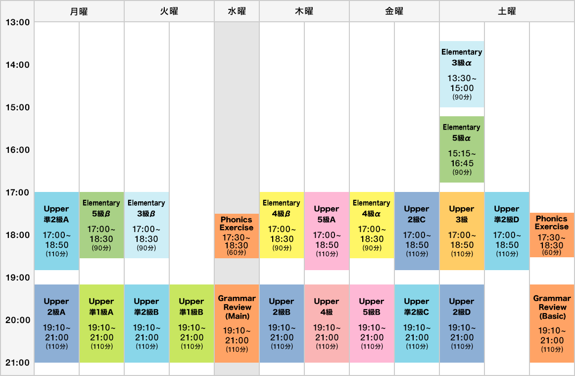 English ENGINE 国立タイムテーブル（2024年3月～2024年6月）