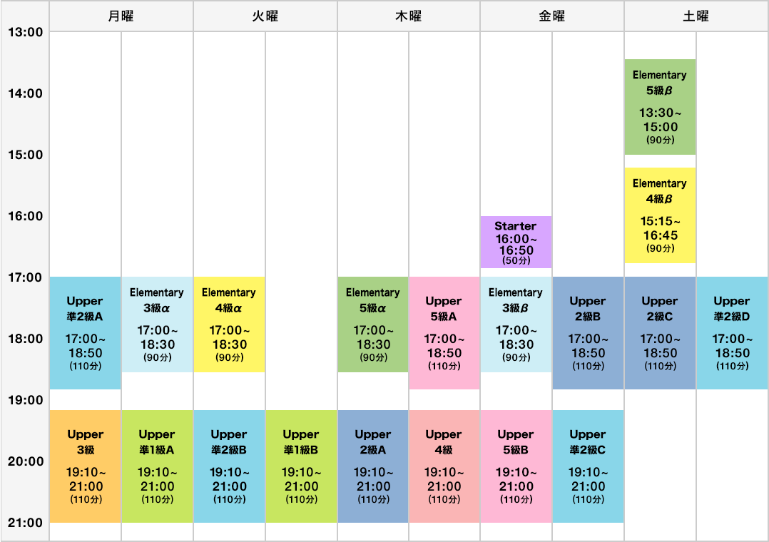 English ENGINE 国立タイムテーブル（2026年3月～2026年6月）