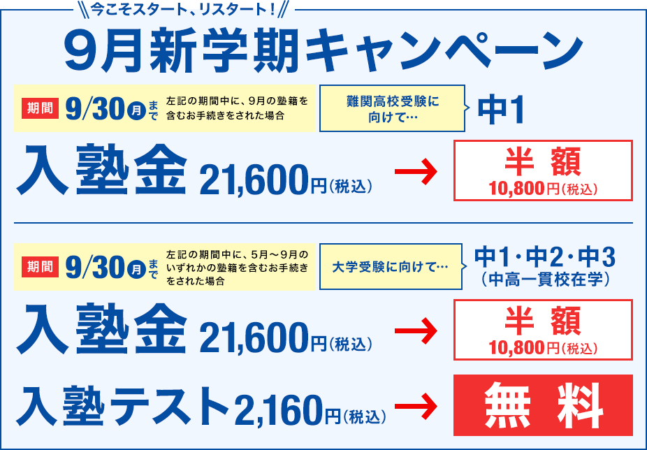 夏のスタート応援キャンペーン