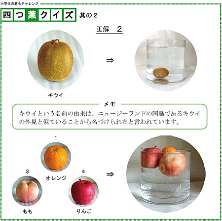 四つ葉のクイズ 其の2 解答
