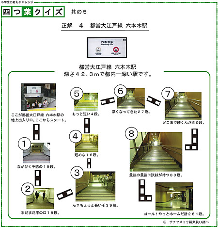 四つ葉のクイズ 其の5 解答